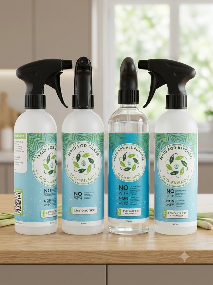 Kidus eco-friendly cleaning products, lemongrass scented and safe for family and pets